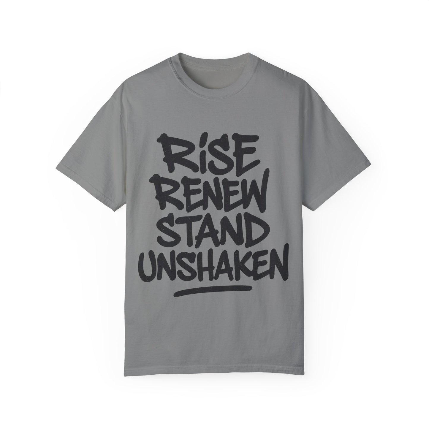 Inspiration T-Shirt: Rise Renew Stand Unshaken