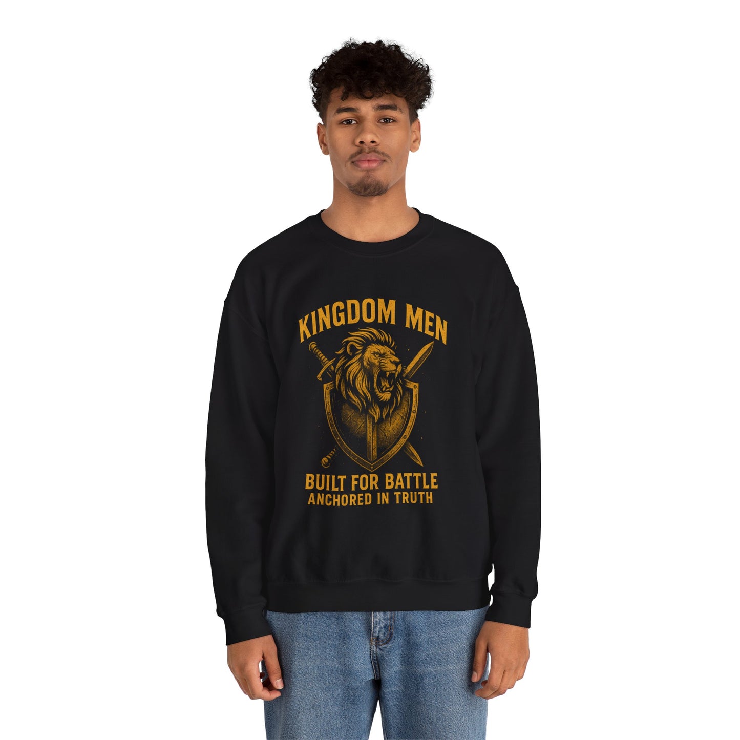 Kingdom Men Built for Battle Anchored in Truth-Crewneck Sweatshirt