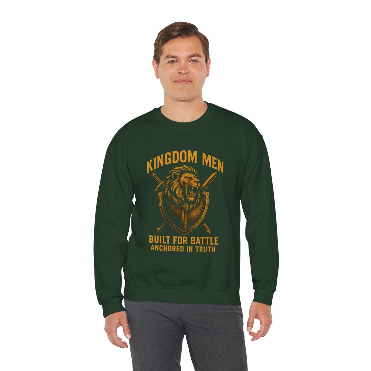 Kingdom Men Built for Battle Anchored in Truth-Crewneck Sweatshirt