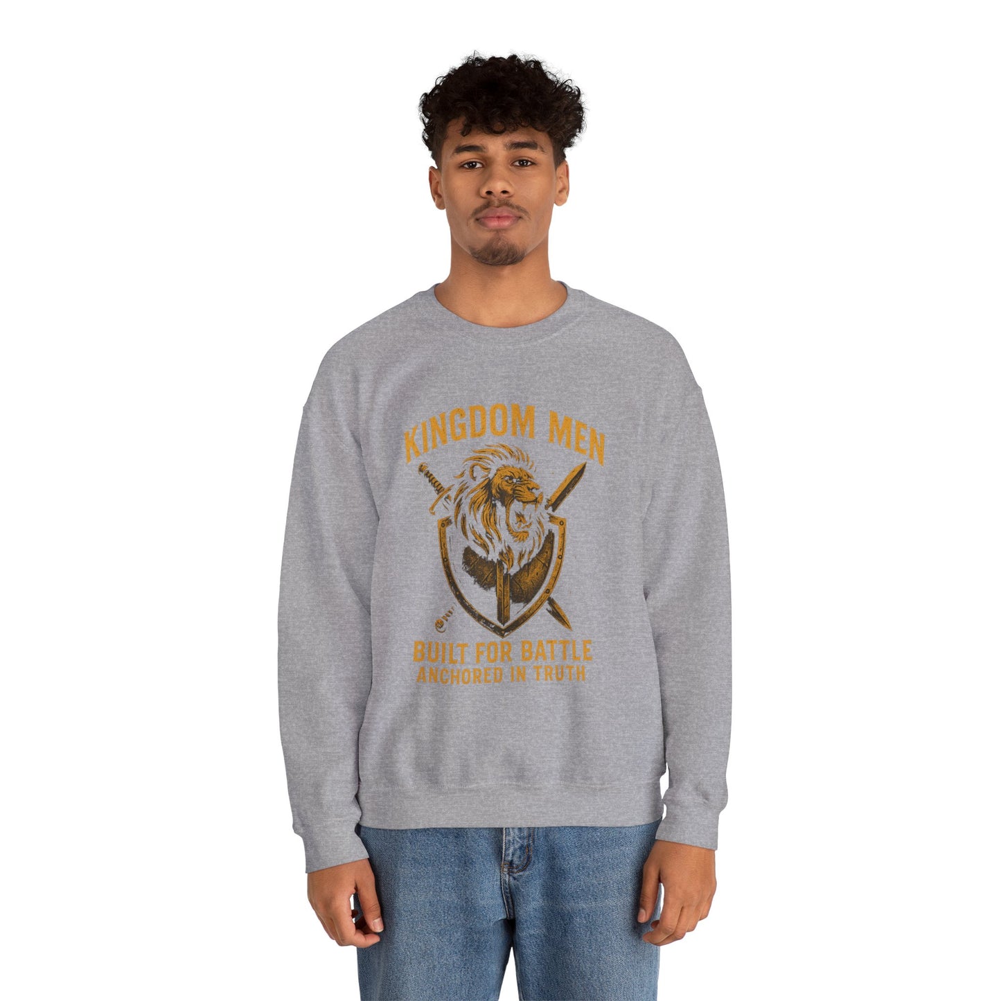 Kingdom Men Built for Battle Anchored in Truth-Crewneck Sweatshirt