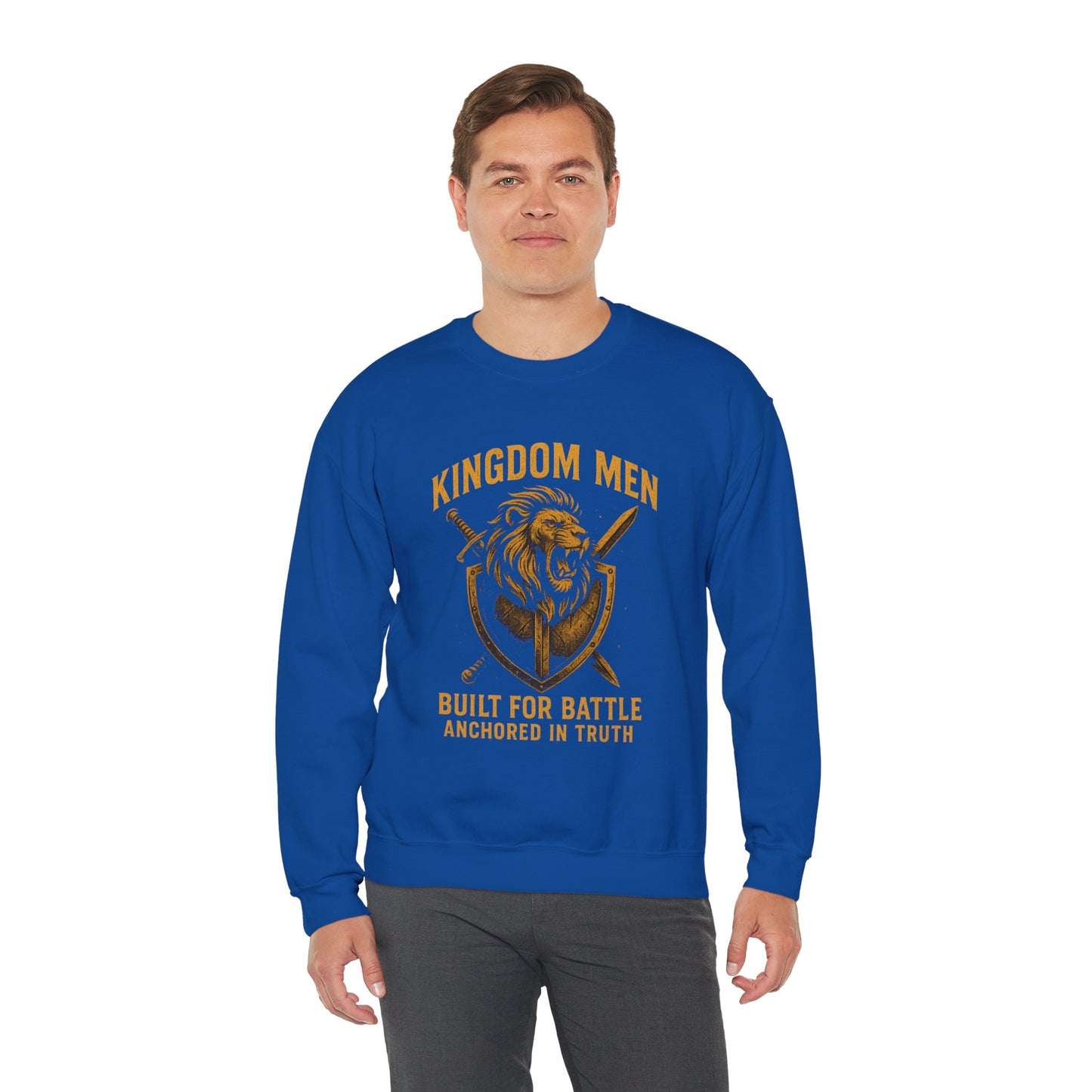 Kingdom Men Built for Battle Anchored in Truth-Crewneck Sweatshirt