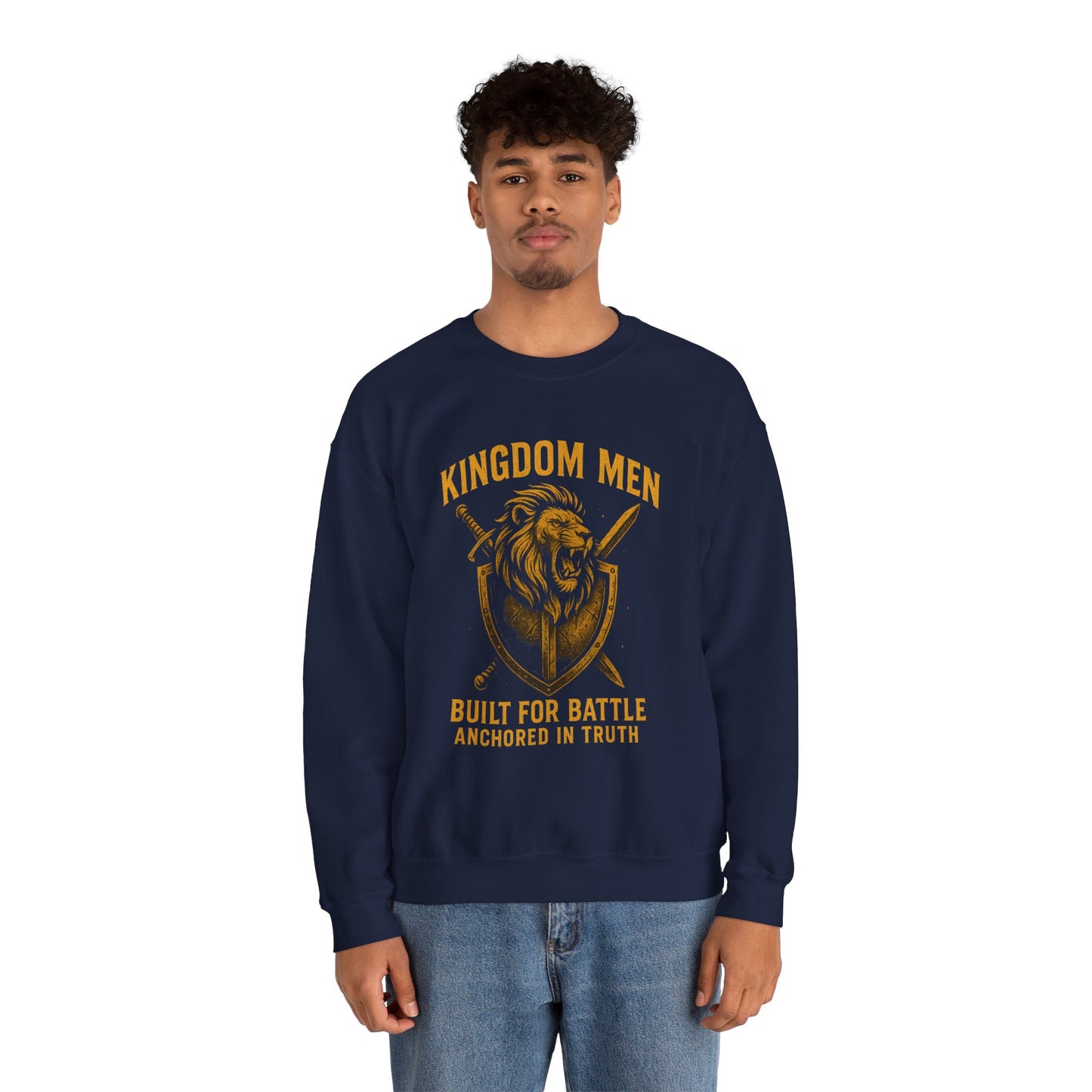 Kingdom Men Built for Battle Anchored in Truth-Crewneck Sweatshirt