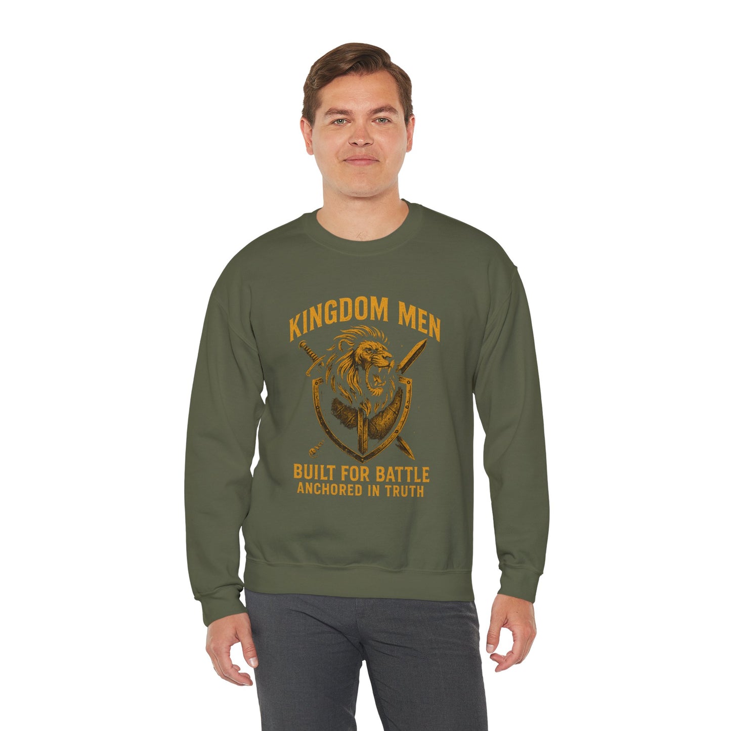 Kingdom Men Built for Battle Anchored in Truth-Crewneck Sweatshirt