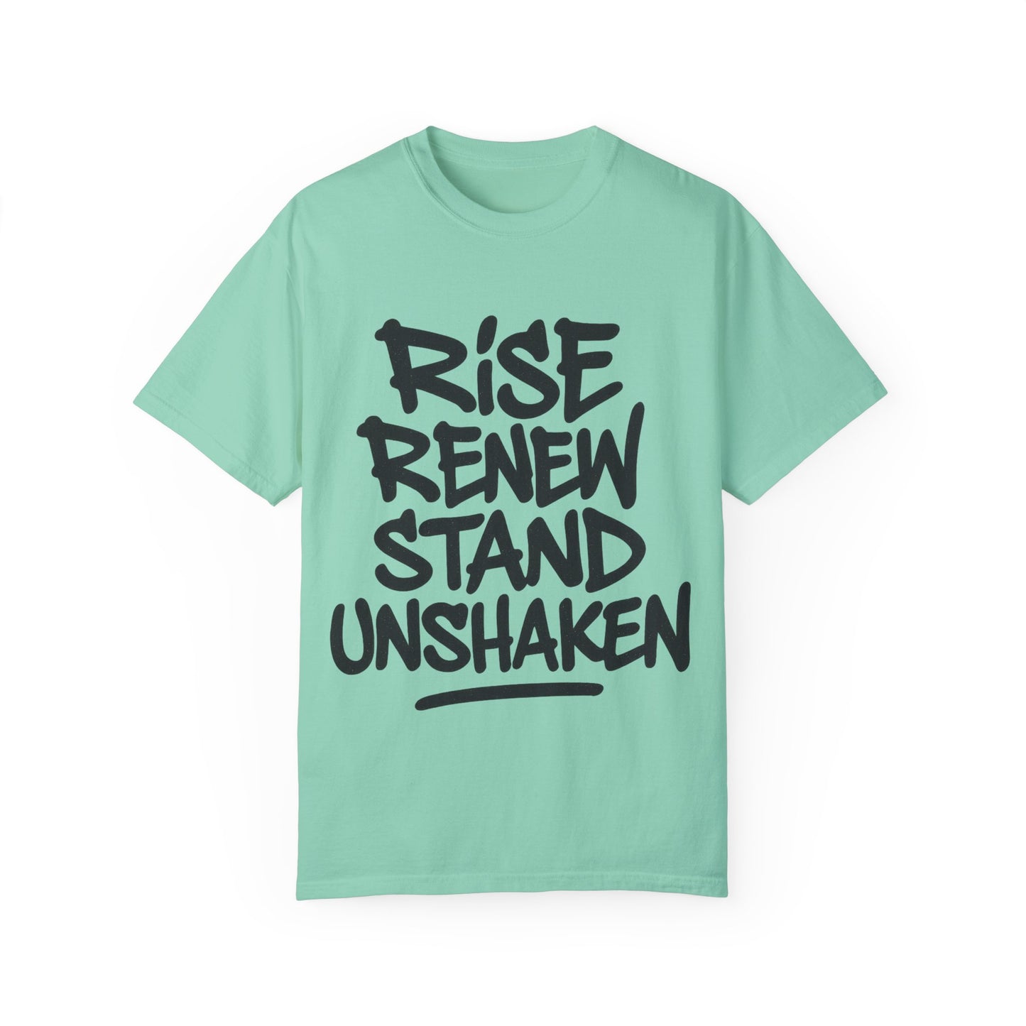 Inspiration T-Shirt: Rise Renew Stand Unshaken