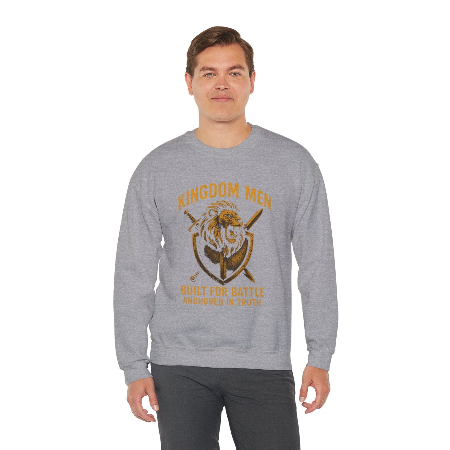 Kingdom Men Built for Battle Anchored in Truth-Crewneck Sweatshirt