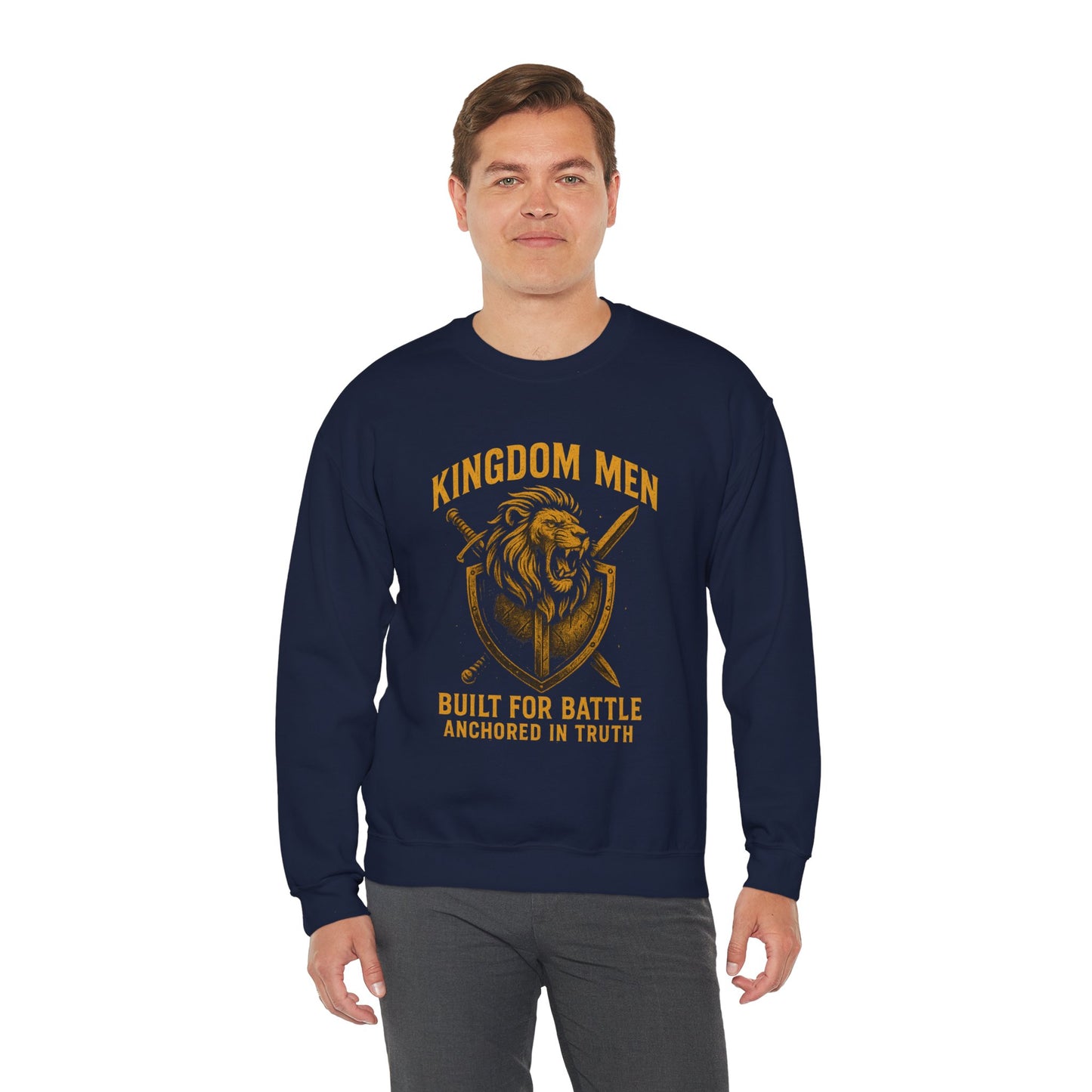 Kingdom Men Built for Battle Anchored in Truth-Crewneck Sweatshirt