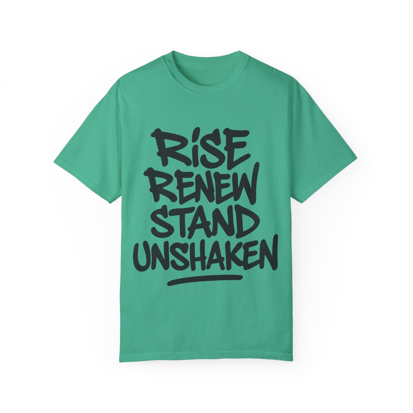 Inspiration T-Shirt: Rise Renew Stand Unshaken