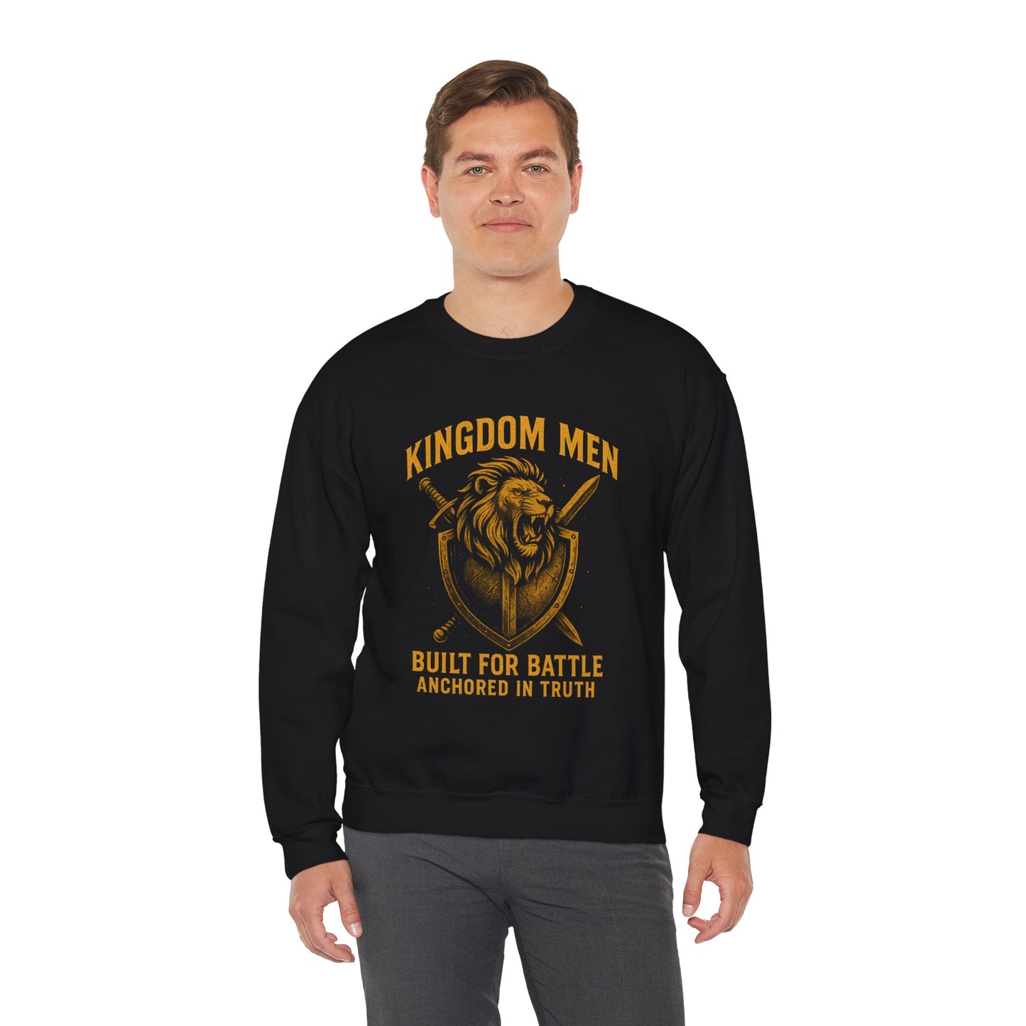 Kingdom Men Built for Battle Anchored in Truth-Crewneck Sweatshirt