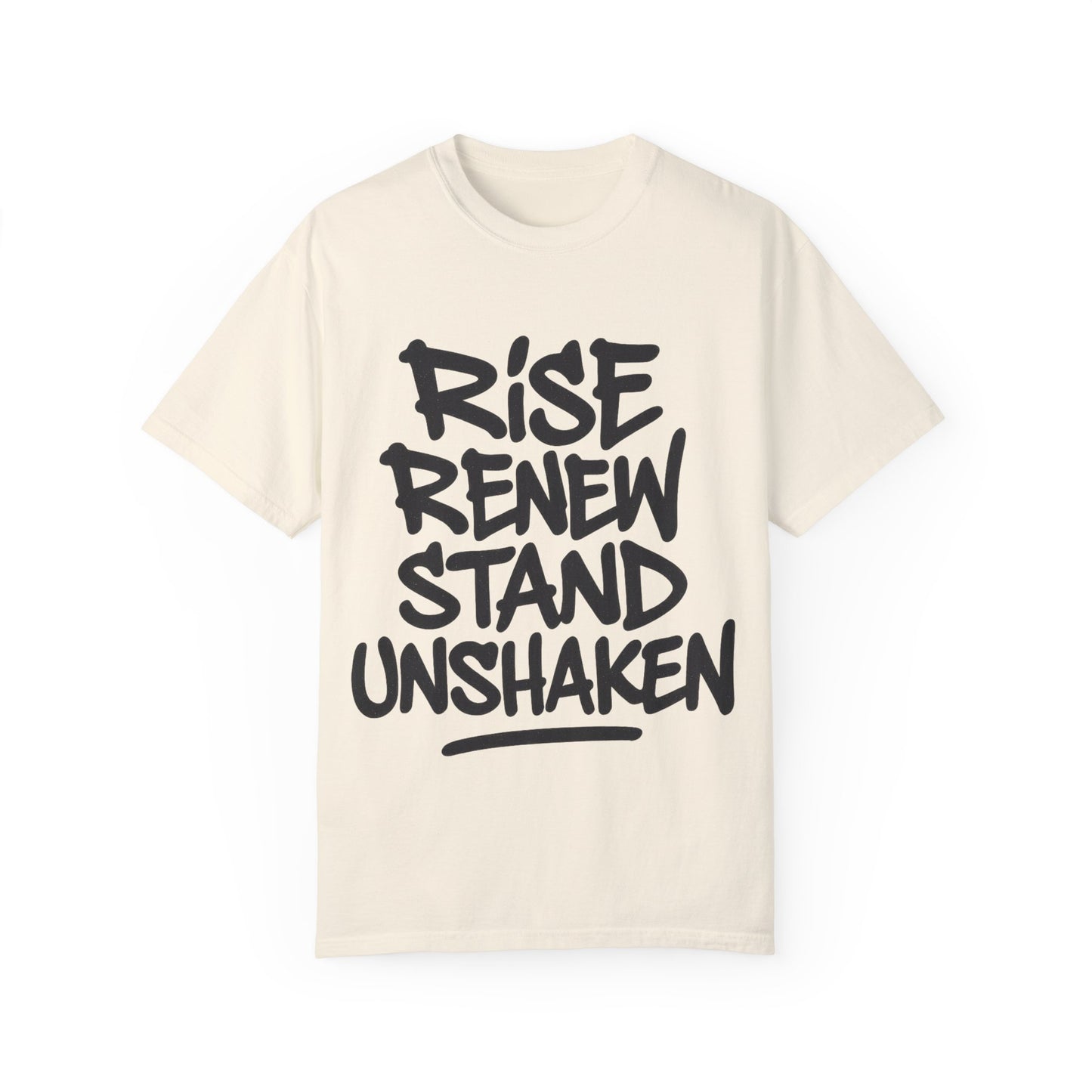 Inspiration T-Shirt: Rise Renew Stand Unshaken