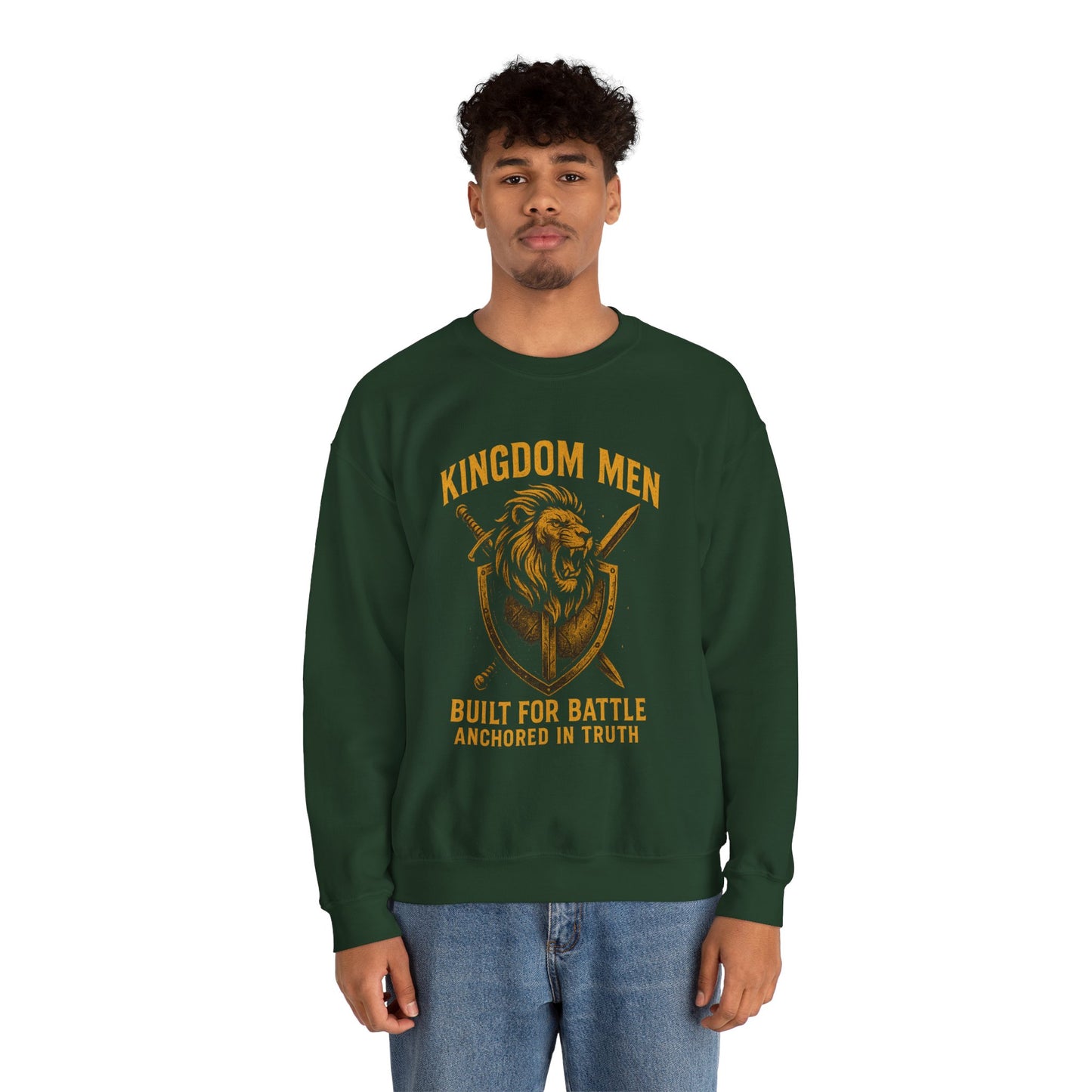 Kingdom Men Built for Battle Anchored in Truth-Crewneck Sweatshirt