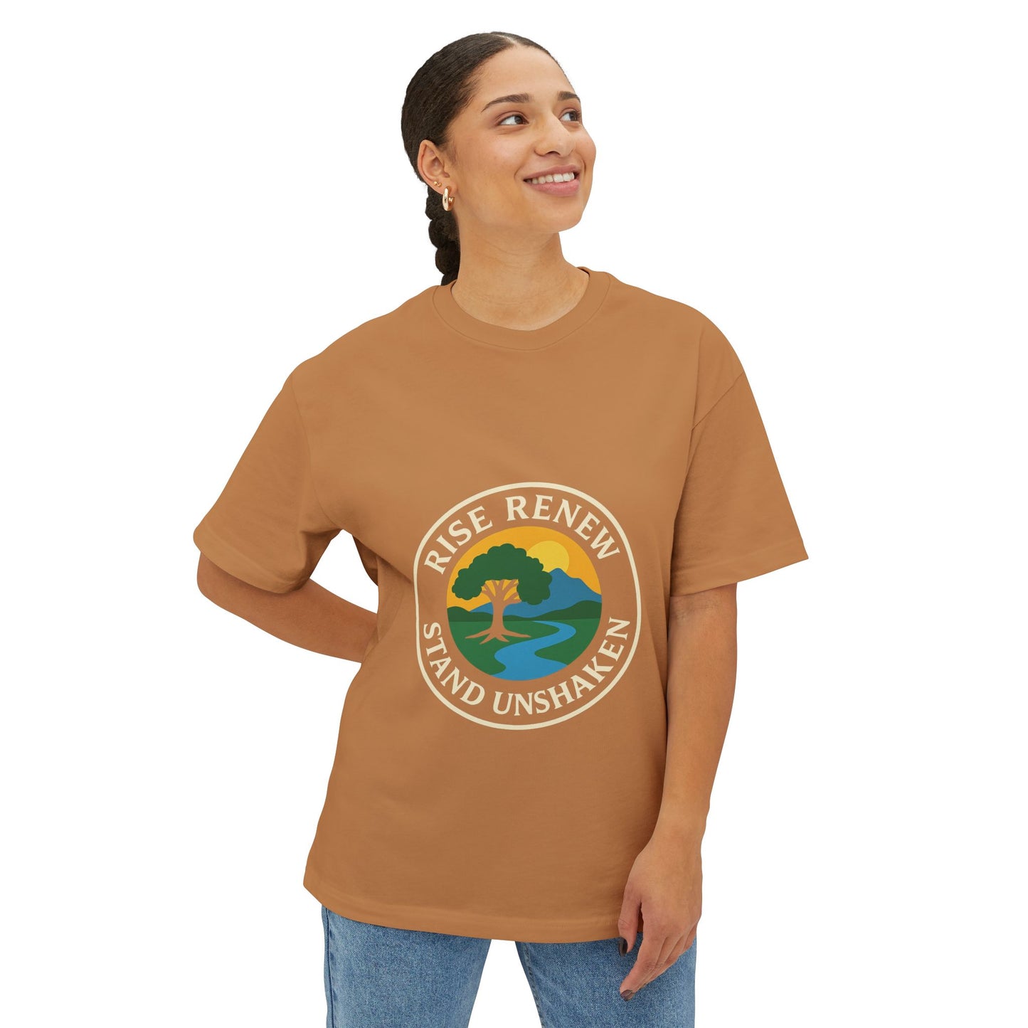 Oversized Tee Rise Renew Stand Unshaken Shirt