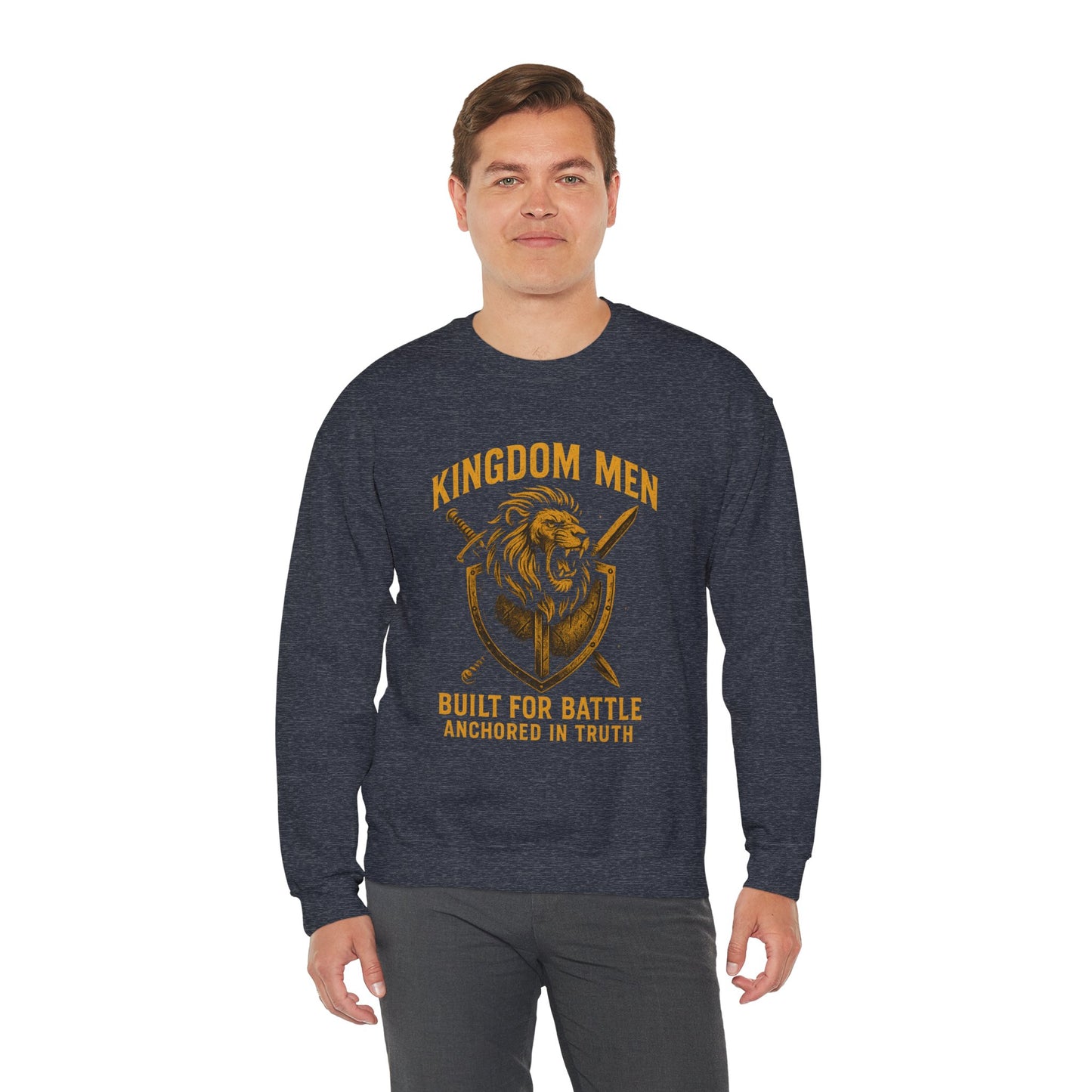Kingdom Men Built for Battle Anchored in Truth-Crewneck Sweatshirt