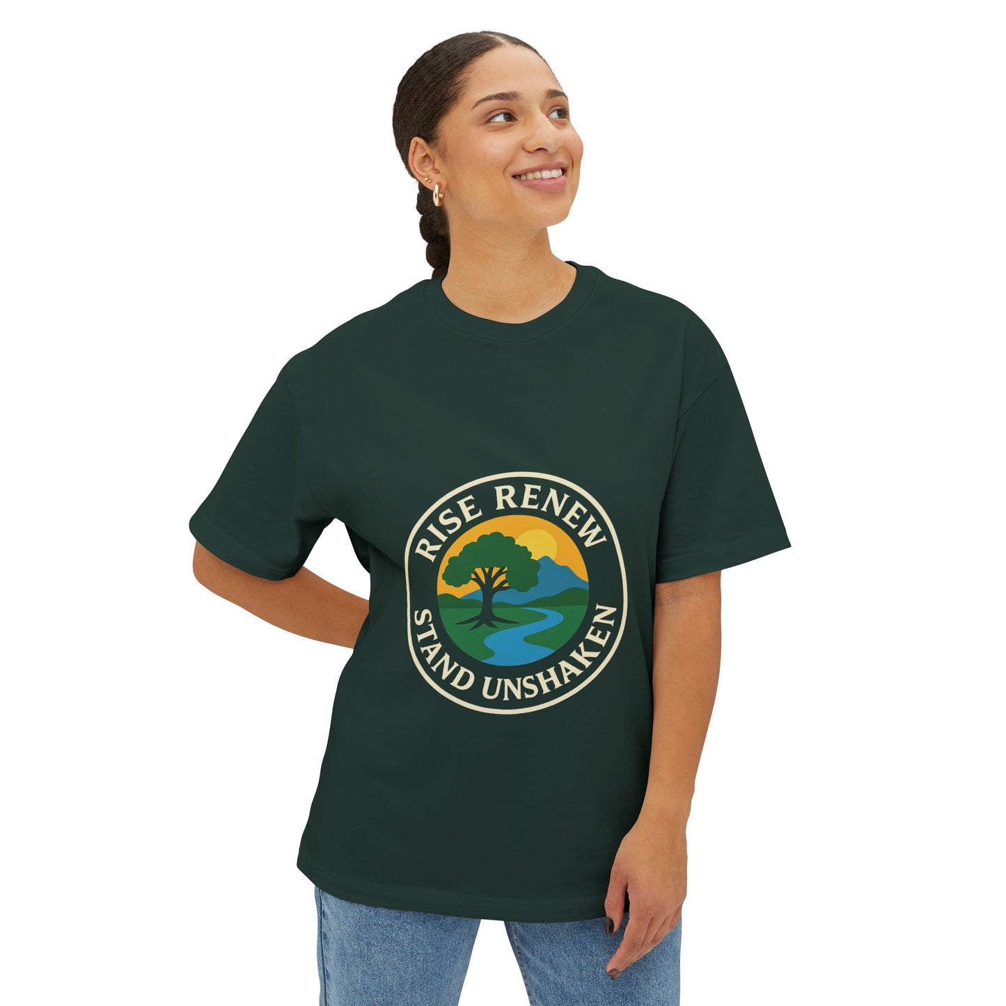 Oversized Tee Rise Renew Stand Unshaken Shirt