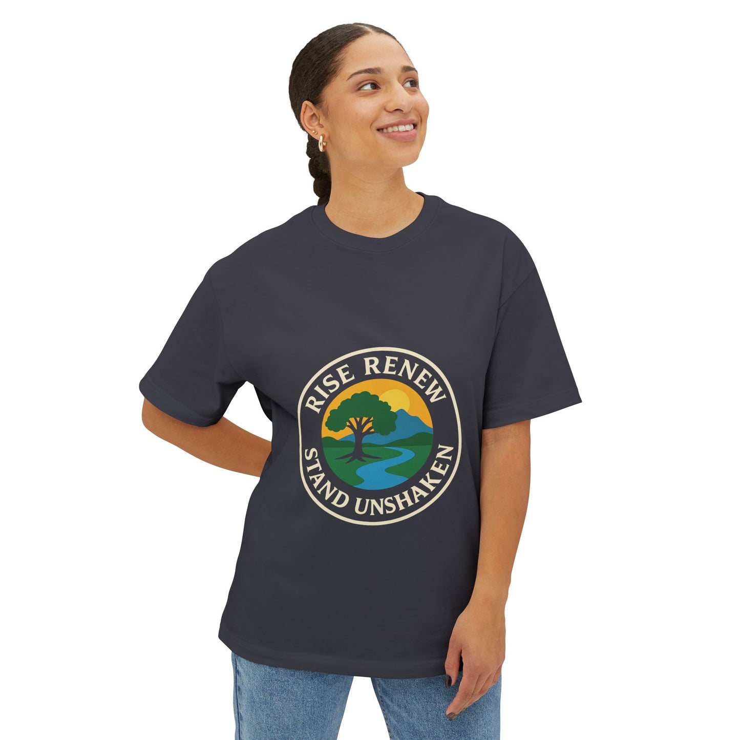 Oversized Tee Rise Renew Stand Unshaken Shirt
