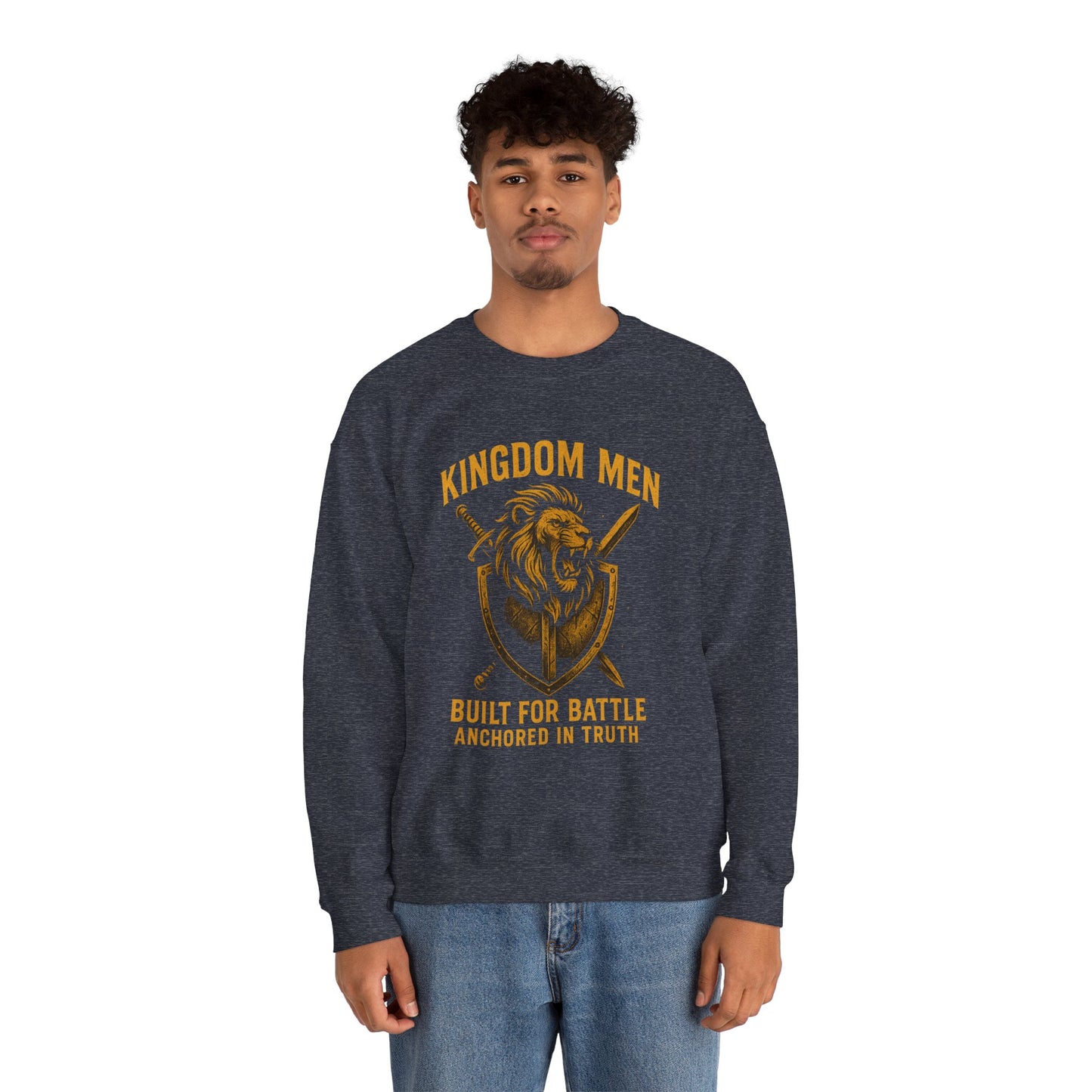 Kingdom Men Built for Battle Anchored in Truth-Crewneck Sweatshirt