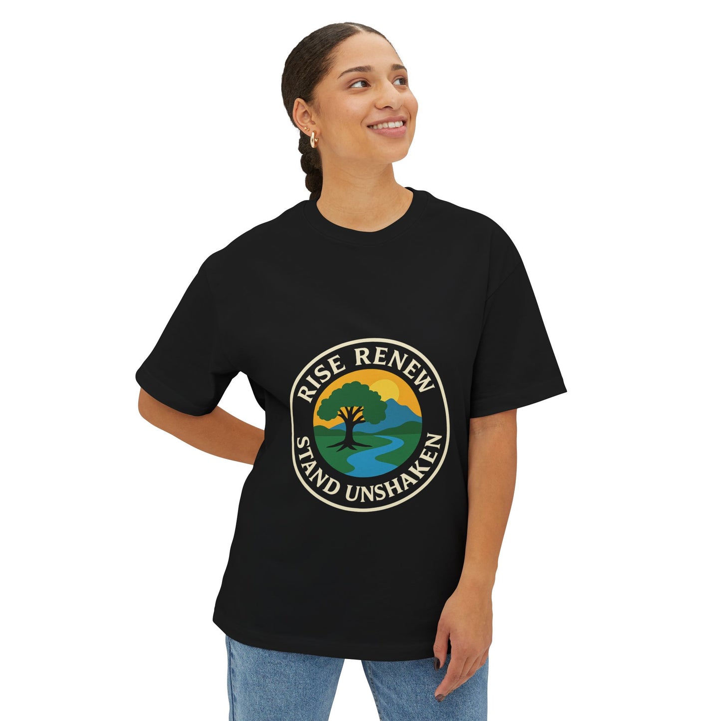 Oversized Tee Rise Renew Stand Unshaken Shirt
