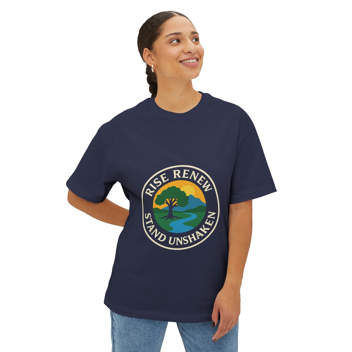 Oversized Tee Rise Renew Stand Unshaken Shirt